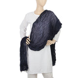 Women's Korkore Chiffon Dupatta - Navy Blue, Women, Dupatta, Chase Value, Chase Value