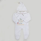 Newborn Unisex Full Sleeves Romper - White, Kids, NB Boys Rompers, Chase Value, Chase Value