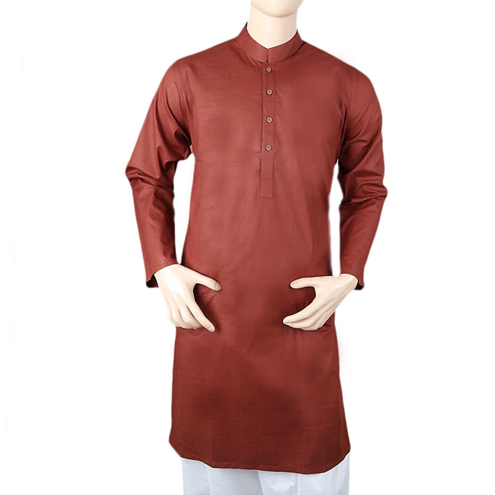 Men's Basic Kurta - Brown, Men, Kurtas, Chase Value, Chase Value