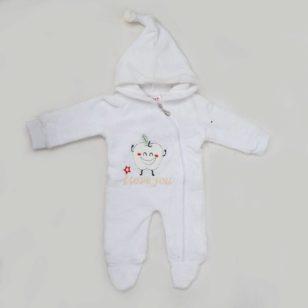 Newborn Unisex Full Sleeves Romper - White, Kids, NB Boys Rompers, Chase Value, Chase Value