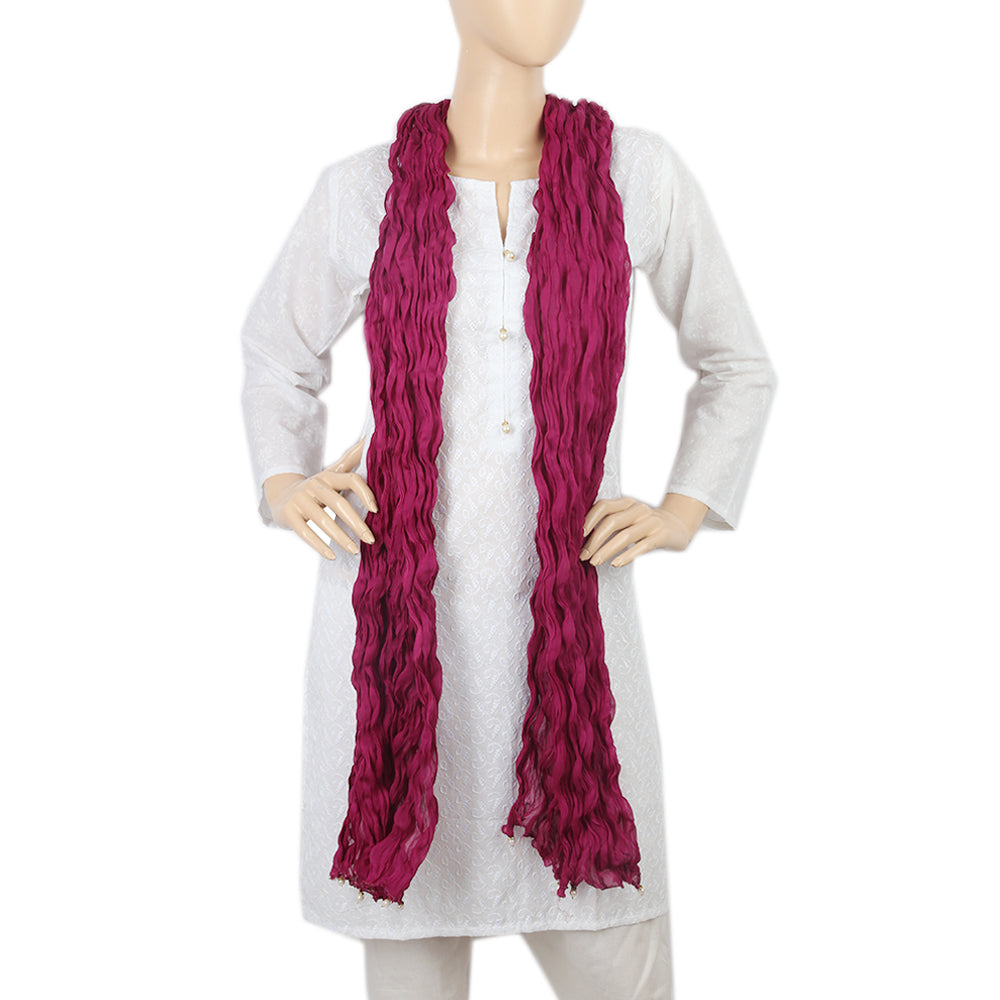 Women's Korkore Chiffon Dupatta - Purple, Women, Dupatta, Chase Value, Chase Value
