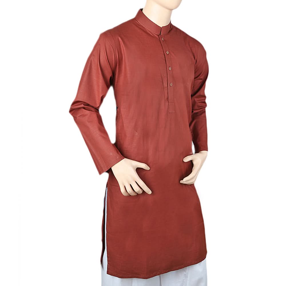 Men's Basic Kurta - Brown, Men, Kurtas, Chase Value, Chase Value