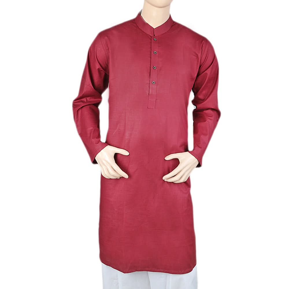 Men's Basic Kurta - Maroon, Men, Kurtas, Chase Value, Chase Value