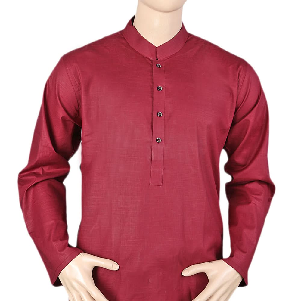 Men's Basic Kurta - Maroon, Men, Kurtas, Chase Value, Chase Value