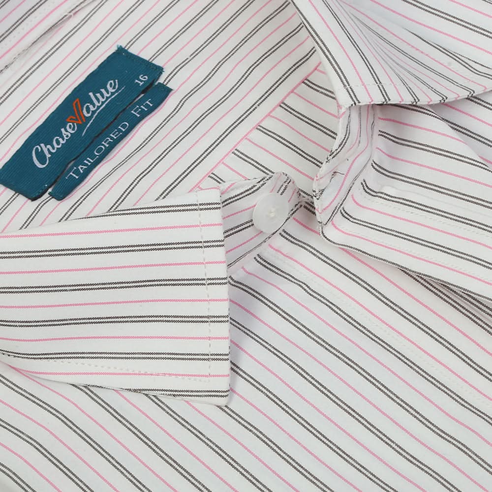 Men's Formal Stripe Shirt - Pink, Men's Shirts, Chase Value, Chase Value