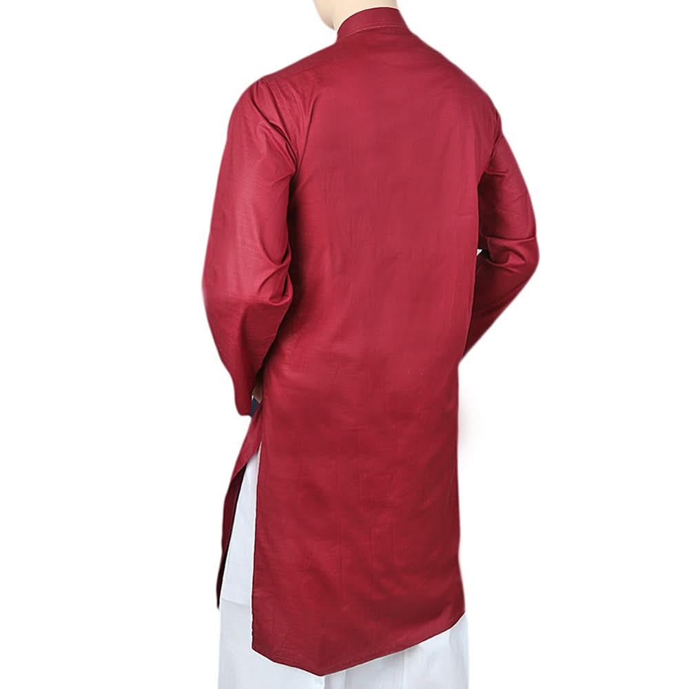 Men's Basic Kurta - Maroon, Men, Kurtas, Chase Value, Chase Value