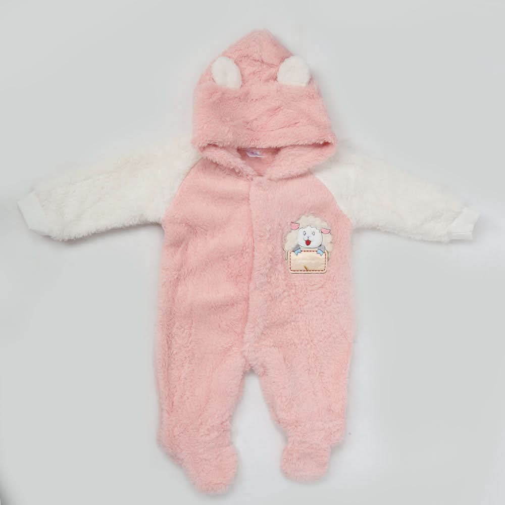 Newborn Unisex Full Sleeves Romper - Peach, Kids, NB Boys Rompers, Chase Value, Chase Value