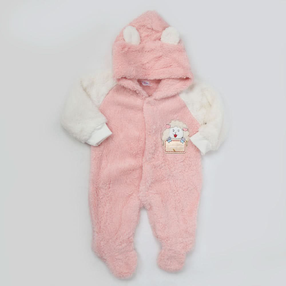 Newborn Unisex Full Sleeves Romper - Peach, Kids, NB Boys Rompers, Chase Value, Chase Value