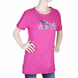 Women's Half Sleeves Printed T-Shirt - Pink, Women, T-Shirts And Tops, Chase Value, Chase Value