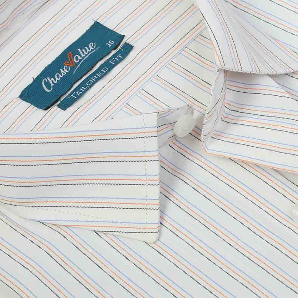 Men's Formal Stripe Shirt - Light Brown, Men's Shirts, Chase Value, Chase Value