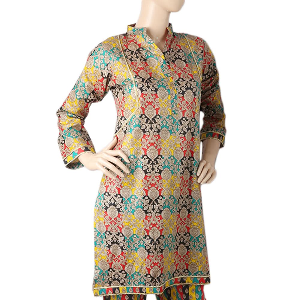 Mahnoor Printed Un-Stitched 1pcs Cotton Kurti - 14, Women, Unstitched Kurti, United Textiles, Chase Value