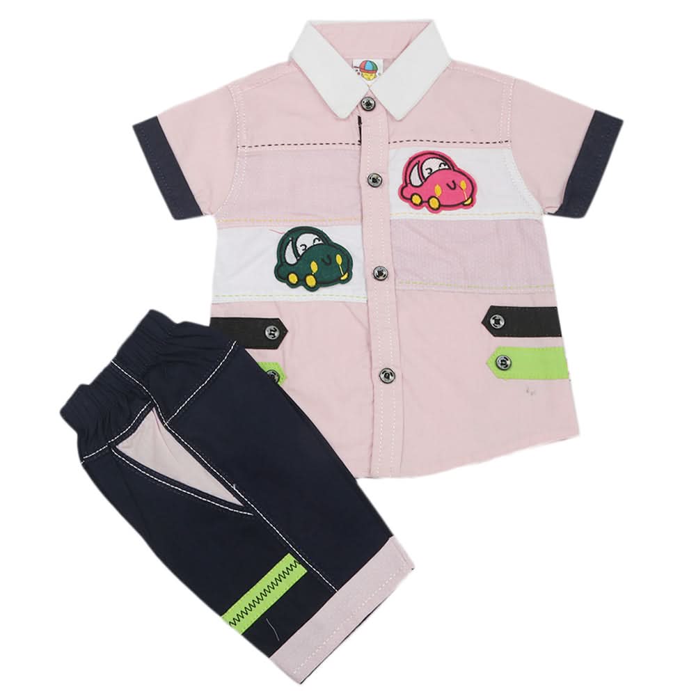 Newborn Boys Half Sleeves Suit - Pink, Kids, Boys Sets And Suits, Chase Value, Chase Value