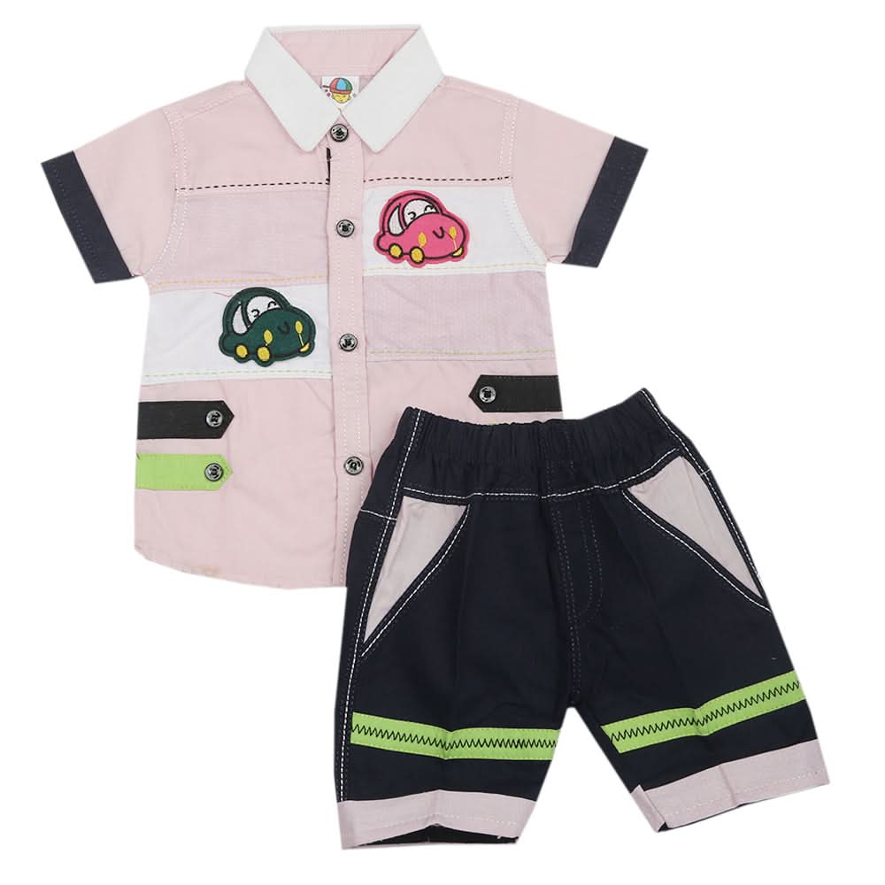 Newborn Boys Half Sleeves Suit - Pink, Kids, Boys Sets And Suits, Chase Value, Chase Value