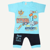 Boys Short Half Sleeves Suit - Blue, Kids, Boys Sets And Suits, Chase Value, Chase Value