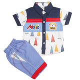 Newborn Boys Half Sleeves Suit - Navy Blue, Kids, Boys Sets And Suits, Chase Value, Chase Value