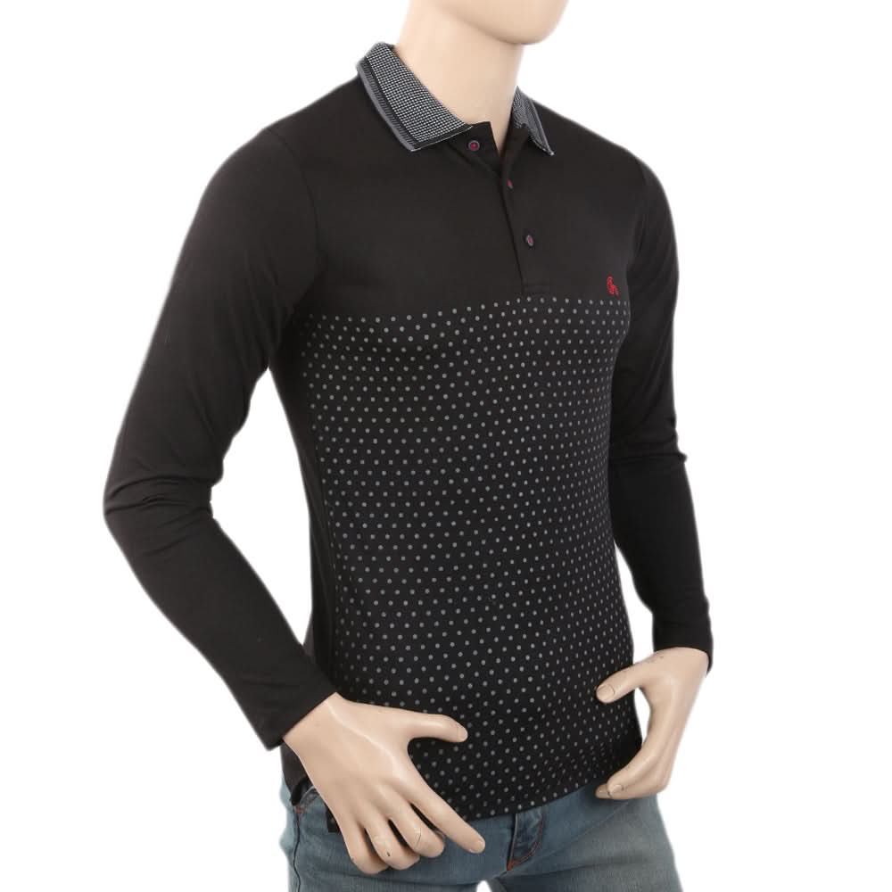 Men's Full Sleeves T-Shirt - Black, Men, T-Shirts And Polos, Chase Value, Chase Value