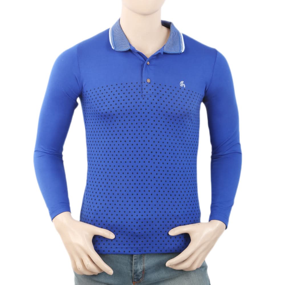Men's Full Sleeves T-Shirt - Royal Blue, Men, T-Shirts And Polos, Chase Value, Chase Value