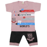 Boys Short Half Sleeves Suit - Light Purple, Kids, Boys Sets And Suits, Chase Value, Chase Value