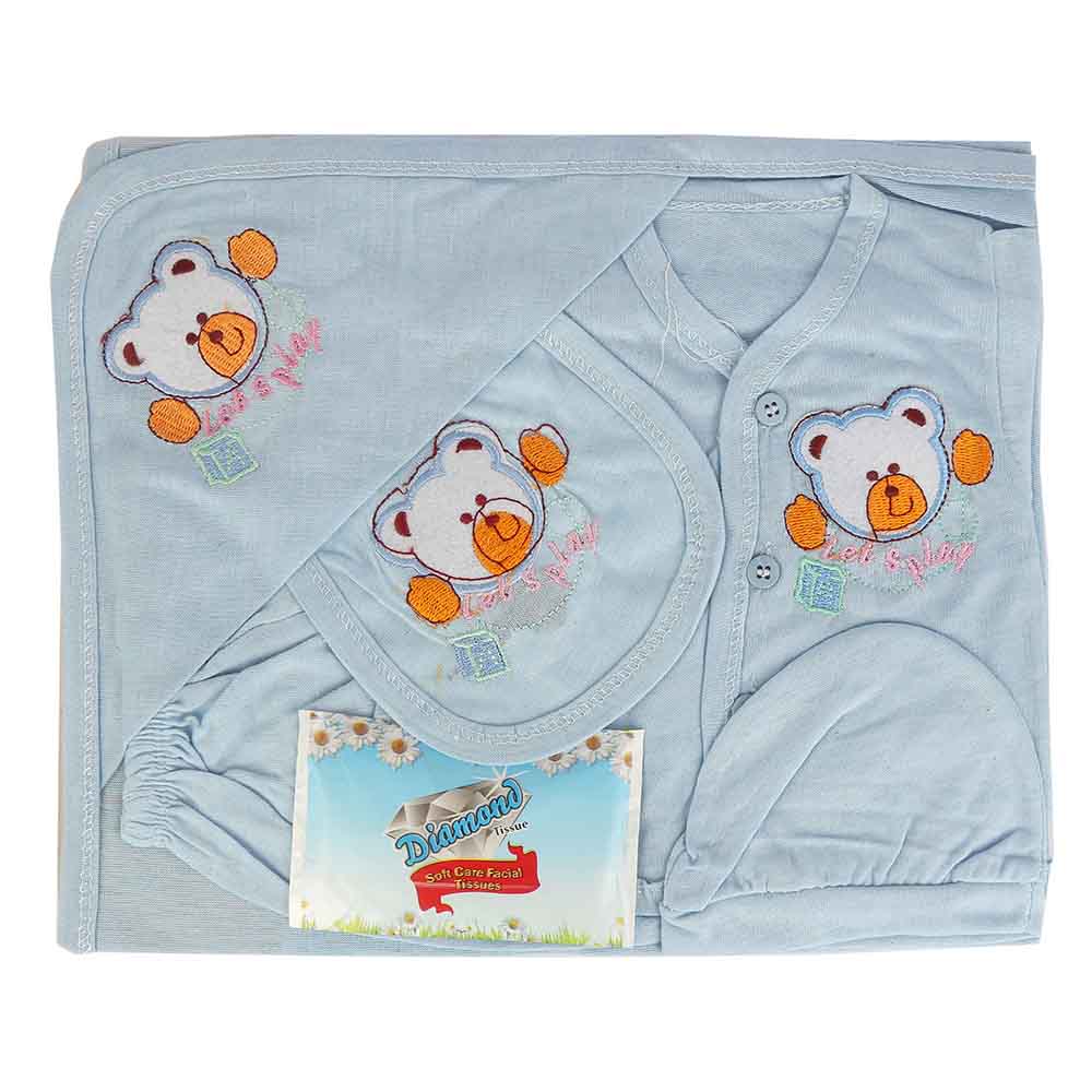 Newborn Gift Set 5Pcs - Blue, Kids, Gift Set, Chase Value, Chase Value