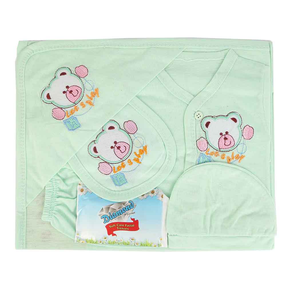 Newborn Gift Set 6 Pcs - Light Green, Kids, Newborn Gift Set, Chase Value, Chase Value