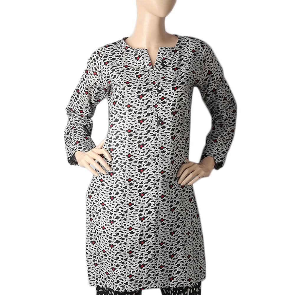 Mahnoor Printed Un-Stitched 1pcs Cotton Kurti - 13, Women, Unstitched Kurti, United Textiles, Chase Value