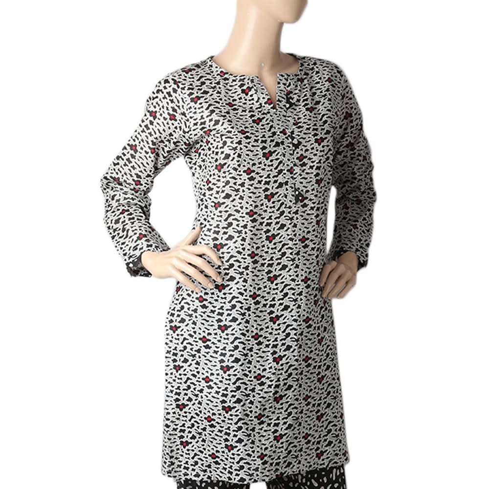 Mahnoor Printed Un-Stitched 1pcs Cotton Kurti - 13, Women, Unstitched Kurti, United Textiles, Chase Value