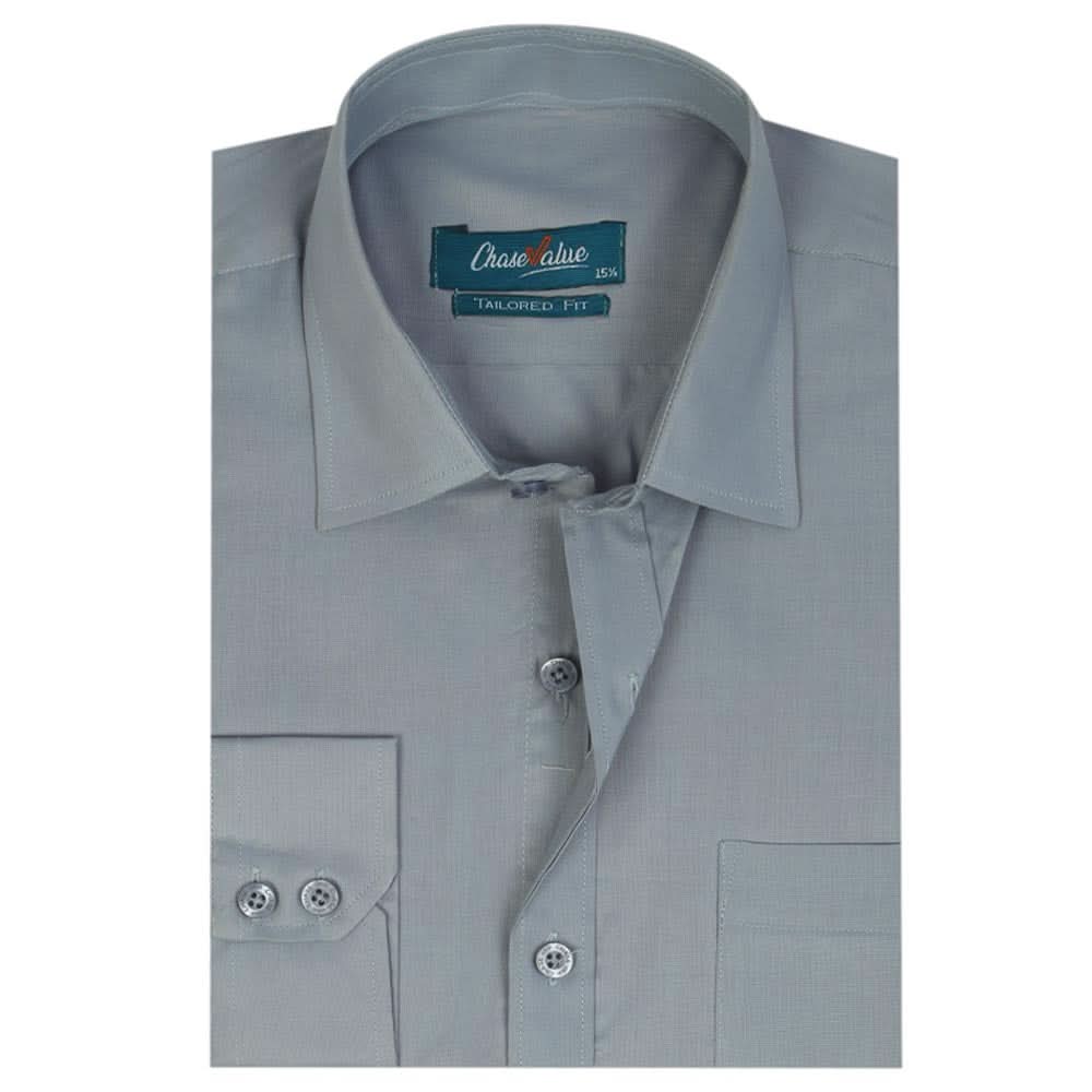 Men's Formal Shirt - Steel Grey, Men's Shirts, Chase Value, Chase Value