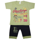 Boys Short Half Sleeves Suit - Green, Kids, Boys Sets And Suits, Chase Value, Chase Value