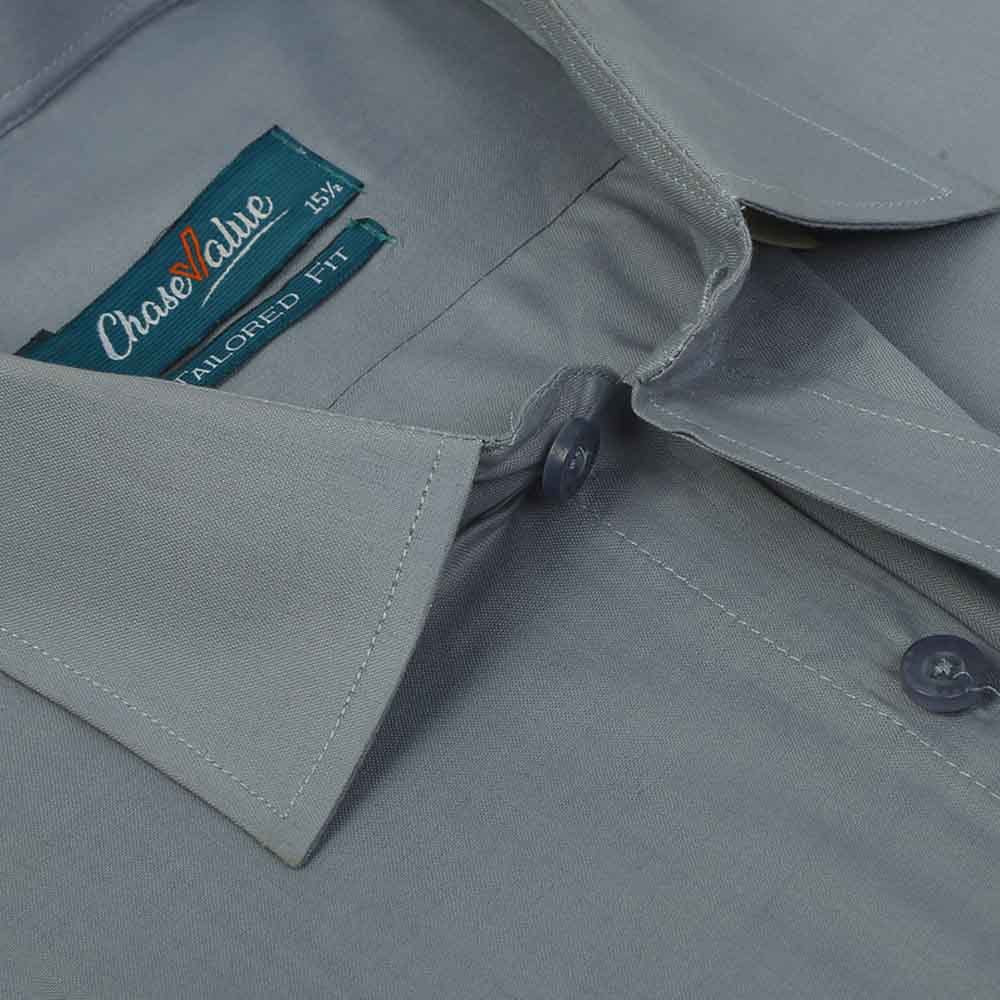 Men's Formal Shirt - Steel Grey, Men's Shirts, Chase Value, Chase Value