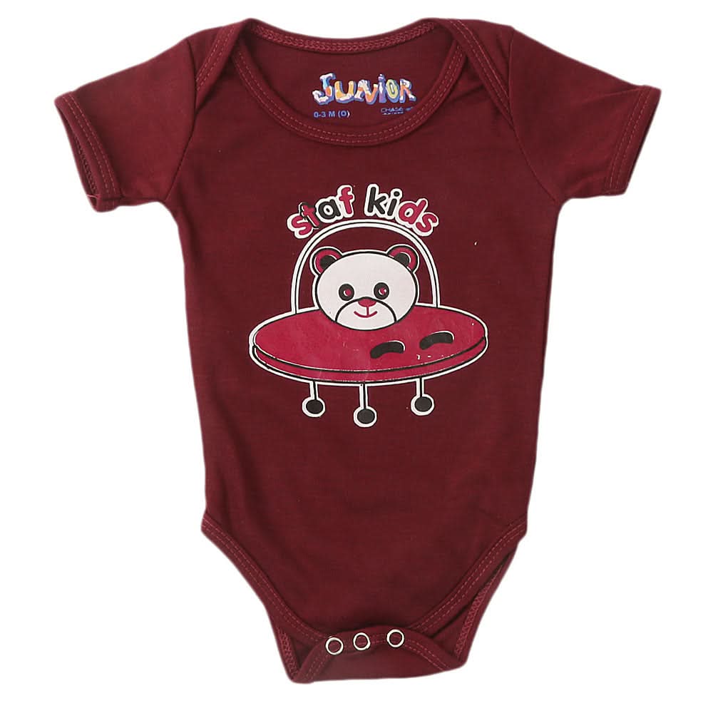 Newborn Boys Romper - Maroon, Kids, NB Boys Rompers, Chase Value, Chase Value