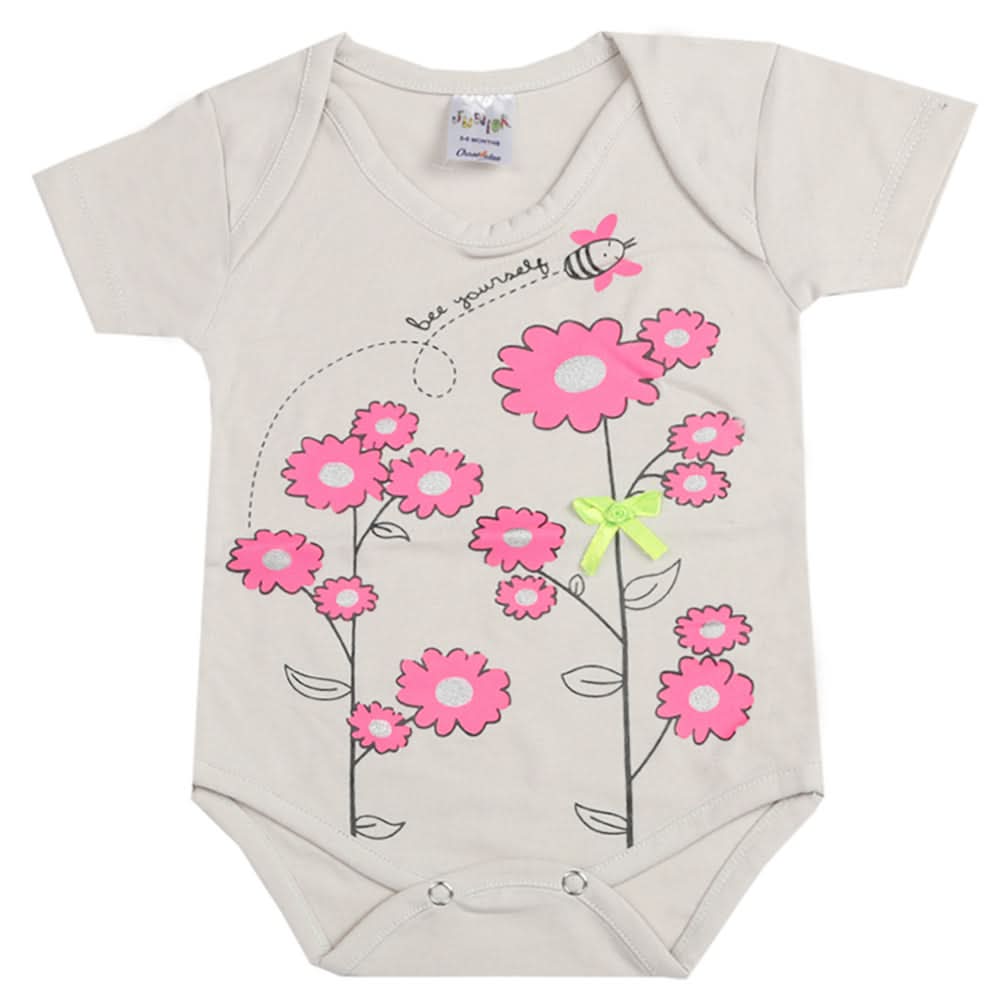 Newborn Girls Romper - Light Grey, Kids, Newborn Girls Rompers, Chase Value, Chase Value