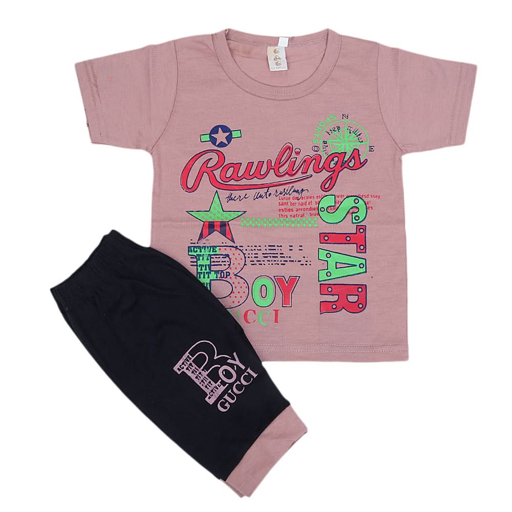 Boys Short Half Sleeves Suit - Light Purple, Kids, Boys Sets And Suits, Chase Value, Chase Value