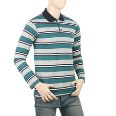 Men's Yarn Dyed Full Sleeves Polo T-Shirt - Multi, Men, T-Shirts And Polos, Chase Value, Chase Value