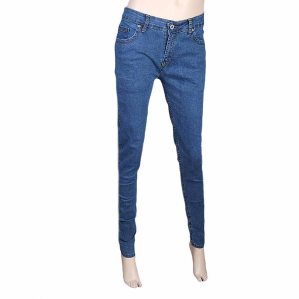 Women's Denim Pant - Mid Blue, Women, Pants & Tights, Chase Value, Chase Value