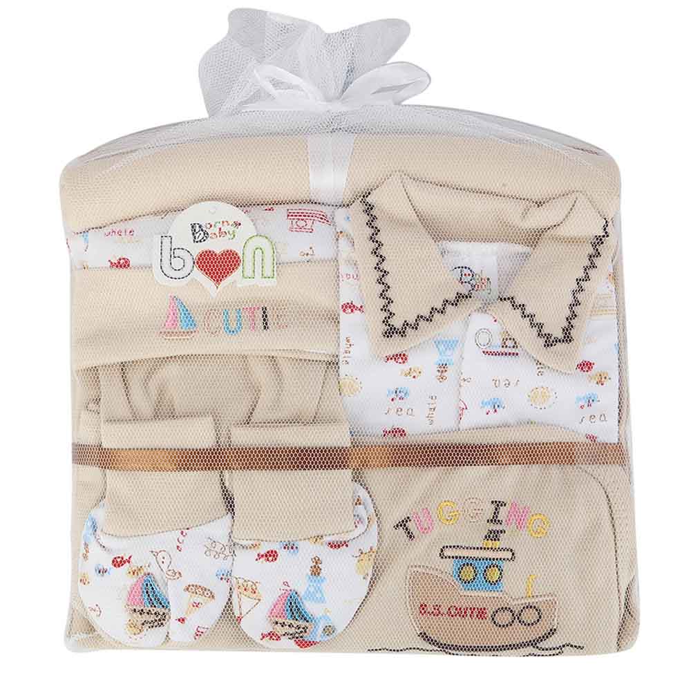 Newborn Gift Sets 6 Pcs Hanger - Beige, Kids, Newborn Gift Set, Chase Value, Chase Value