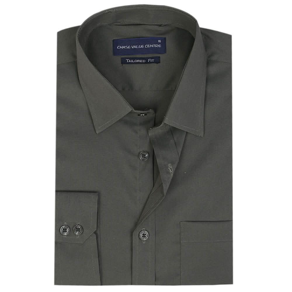 Men's Formal Shirt - Dark Grey, Men's Shirts, Chase Value, Chase Value
