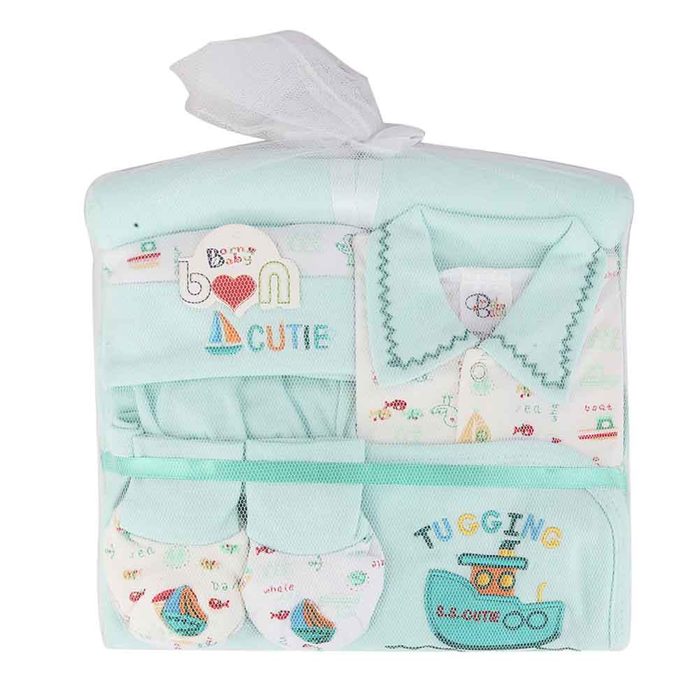 Newborn Gift Sets 6 Pcs Hanger - Sea Green, Kids, Newborn Gift Set, Chase Value, Chase Value