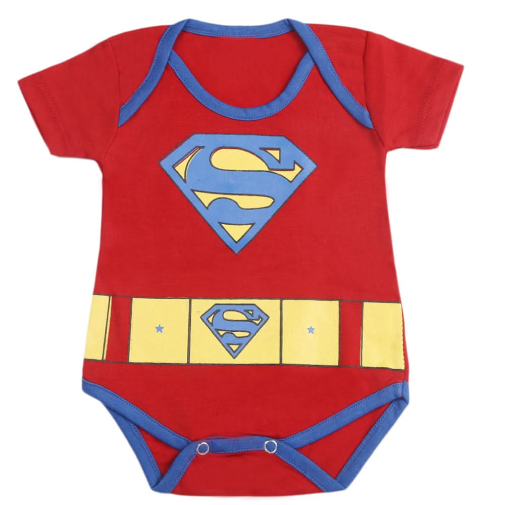 Newborn Boys Half Sleeves Romper - Red, Kids, Newborn Boys Rompers, Chase Value, Chase Value
