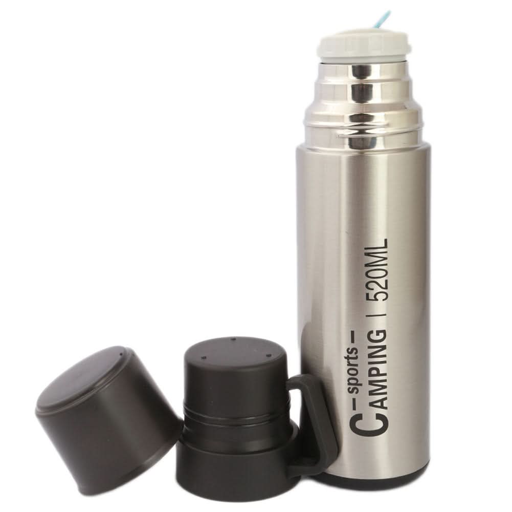 Thermic Bottle With 2 Cups 811-6 - Silver, Home & Lifestyle, Glassware & Drinkware, Chase Value, Chase Value