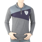 Men's Full Sleeves Fancy Polo T-Shirt - Dark Grey, Men, T-Shirts And Polos, Chase Value, Chase Value