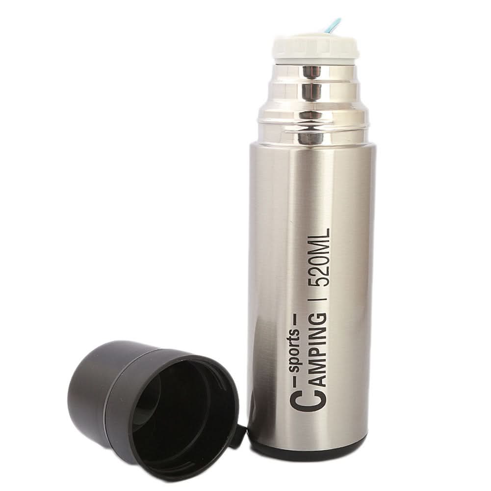 Thermic Bottle With 2 Cups 811-6 - Silver, Home & Lifestyle, Glassware & Drinkware, Chase Value, Chase Value