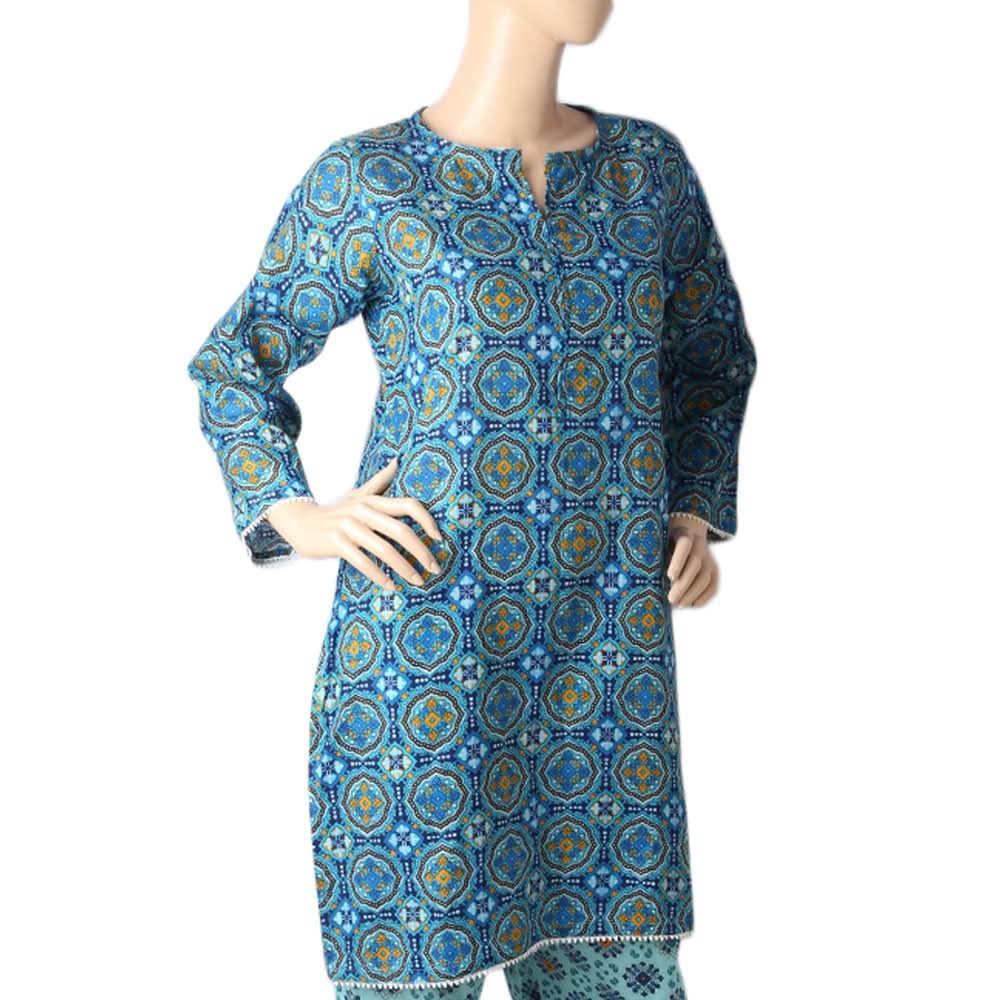 Mahnoor Printed Un-Stitched 1pcs Cotton Kurti - 06, Women, Unstitched Kurti, United Textiles, Chase Value