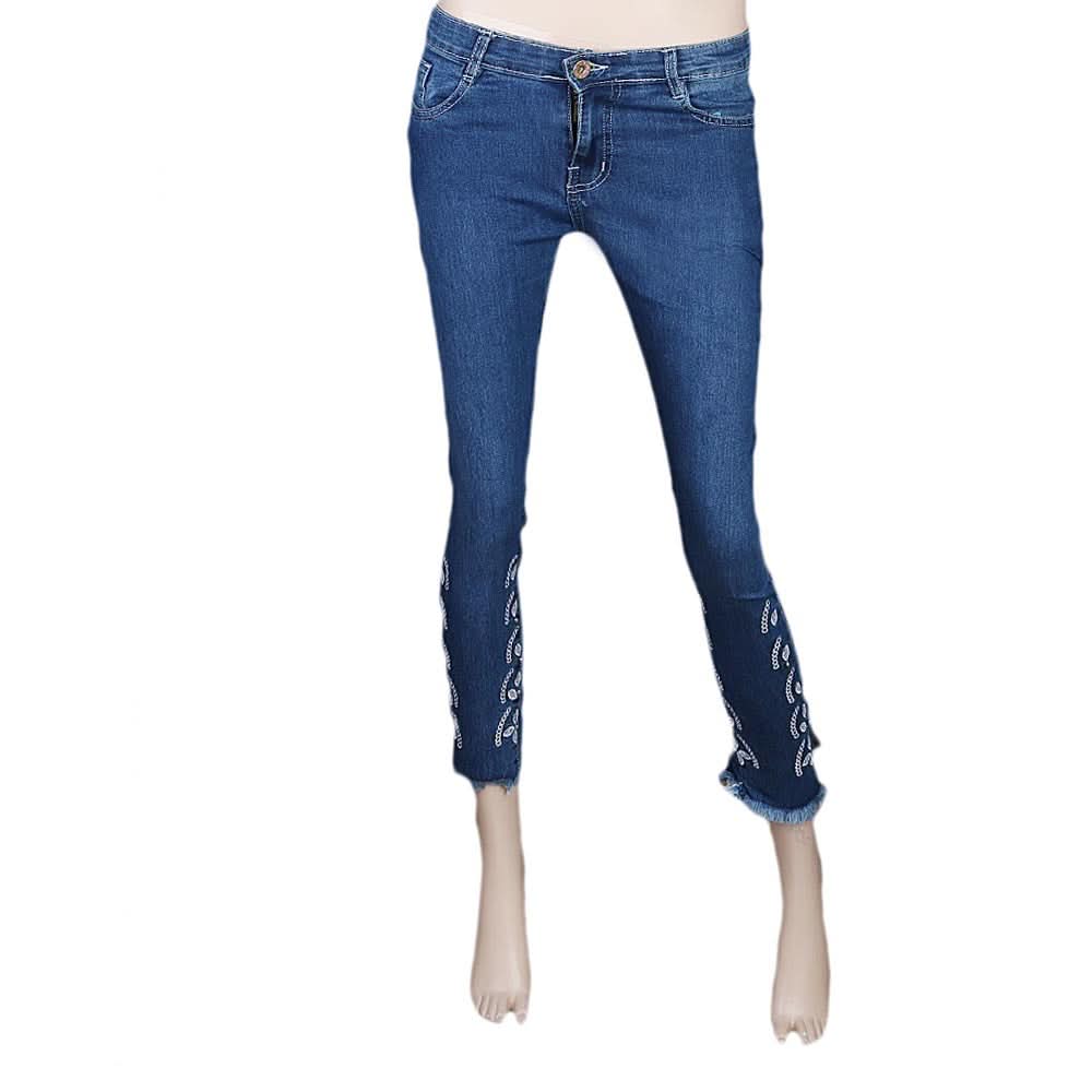 Women's Denim Pant - Blue, Women, Pants & Tights, Chase Value, Chase Value
