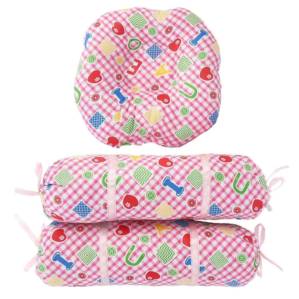 New Born 3 Pcs Pillow Set - Pink, Kids, Other Accessories, Chase Value, Chase Value