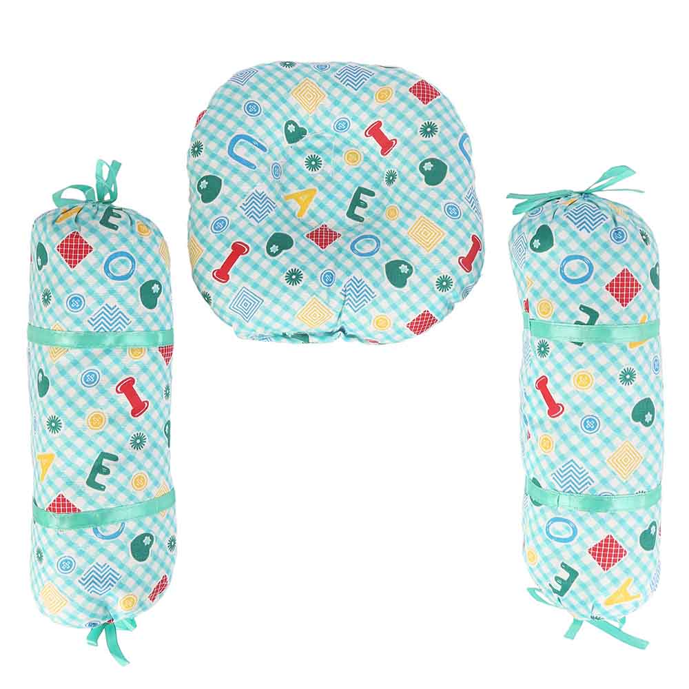 New Born 3 Pcs Pillow Set - Cyan, Kids, Other Accessories, Chase Value, Chase Value
