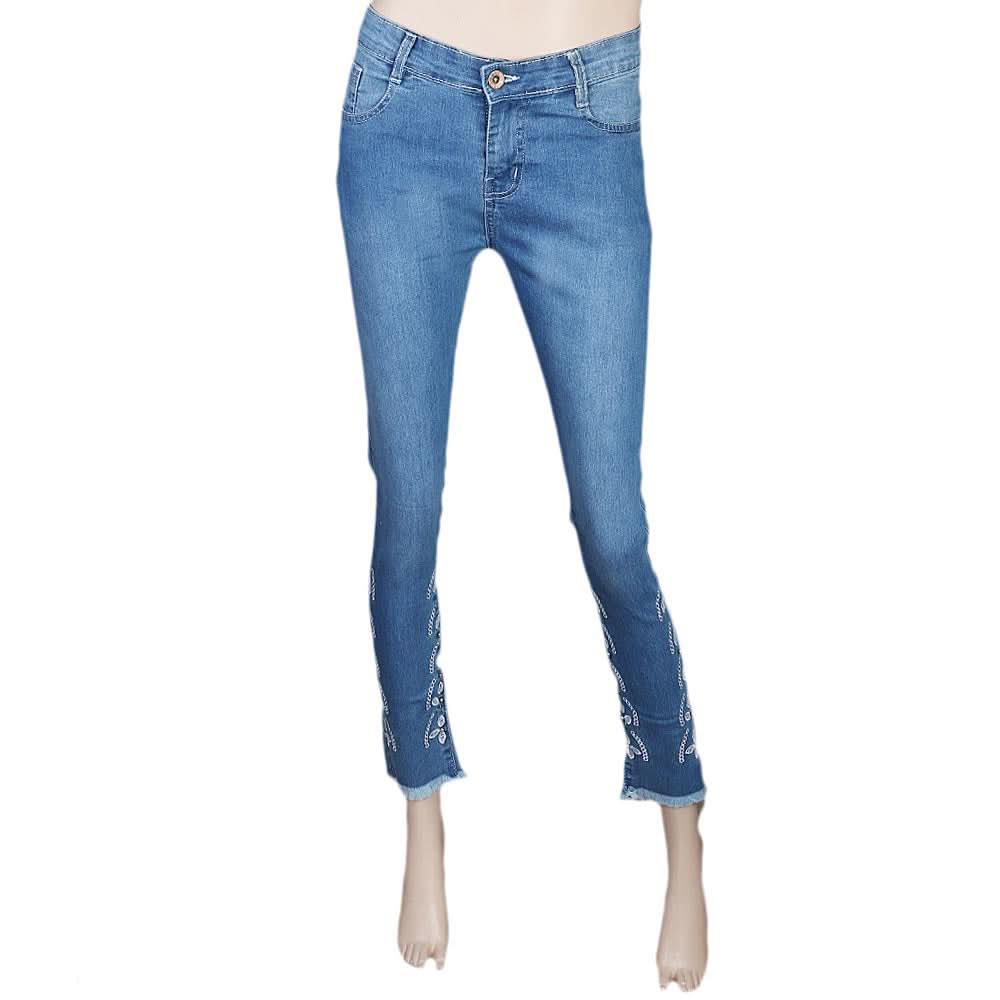 Women's Denim Pant - Light Blue, Women, Pants & Tights, Chase Value, Chase Value