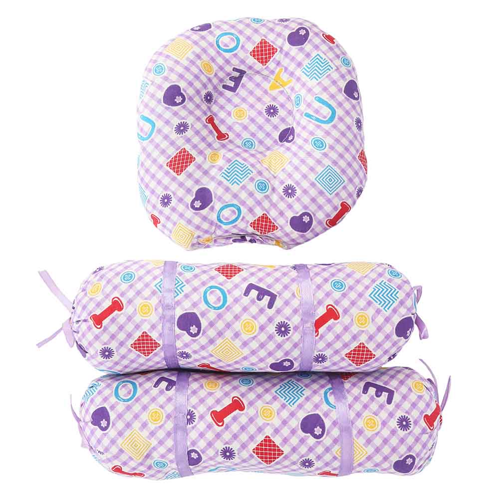 New Born 3 Pcs Pillow Set - Purple, Kids, Other Accessories, Chase Value, Chase Value