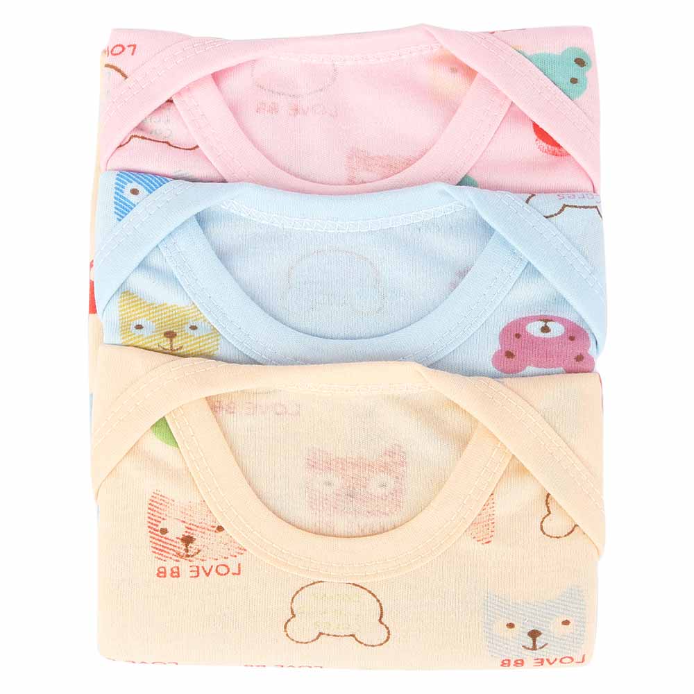 New Born 3 Pcs Romper Set  - Multi, Kids, NB Boys Sets And Suits, Kids, NB Girls Sets And Suits, Chase Value, Chase Value