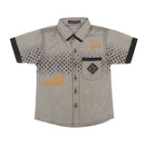 Boys Printed Shirt Half Sleeves - Grey, Kids, Boys Sets And Suits, Chase Value, Chase Value