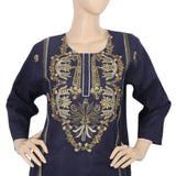 Women's Embroidered 03 Pcs Suit - Navy Blue, Women, Shalwar Suits, Chase Value, Chase Value